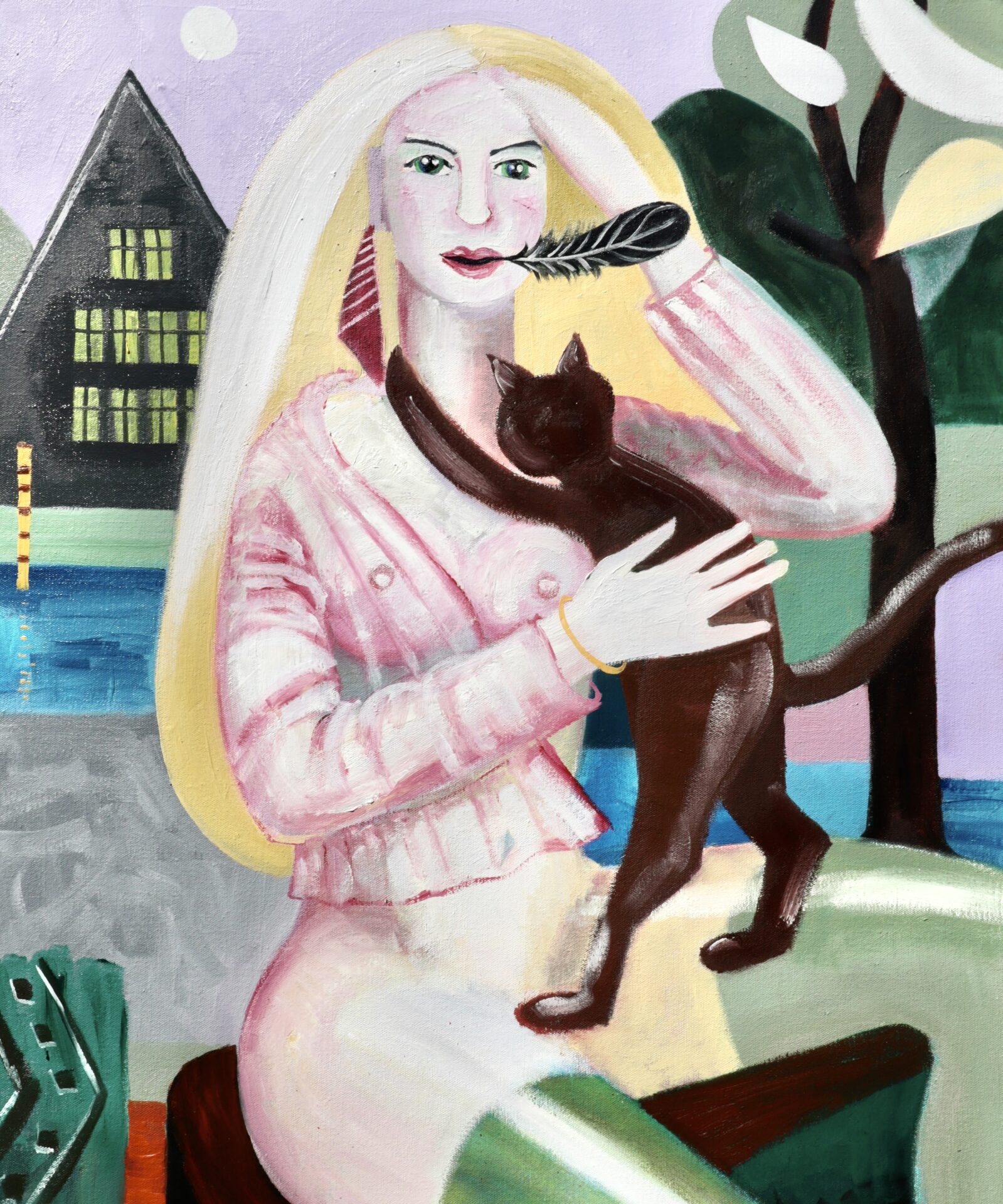 Katzenbilder: Diana Achtzig: Mädchen mit Katze, Öl auf Leinwand, 80 x 60 x 2 cm, 2020, Christliche Kunst kaufen. Diana Achtzigs Kunst vereint Glaube, Farbe und Gefühl.
Ob Fisch oder Katze – jedes Motiv steht für Licht, Hoffnung und Liebe.
Ihre Werke sind nicht nur Dekoration, sondern visuelle Gebete:
Zeichen der Verbundenheit zwischen Mensch, Natur und Gott.
Wer ein Bild von Diana Achtzig erwirbt, bringt Inspiration, Wärme und Sinnlichkeit in seine Räume – und wird Teil einer wachsenden Gemeinschaft von Menschen,
die an die Kraft der Kunst glauben.