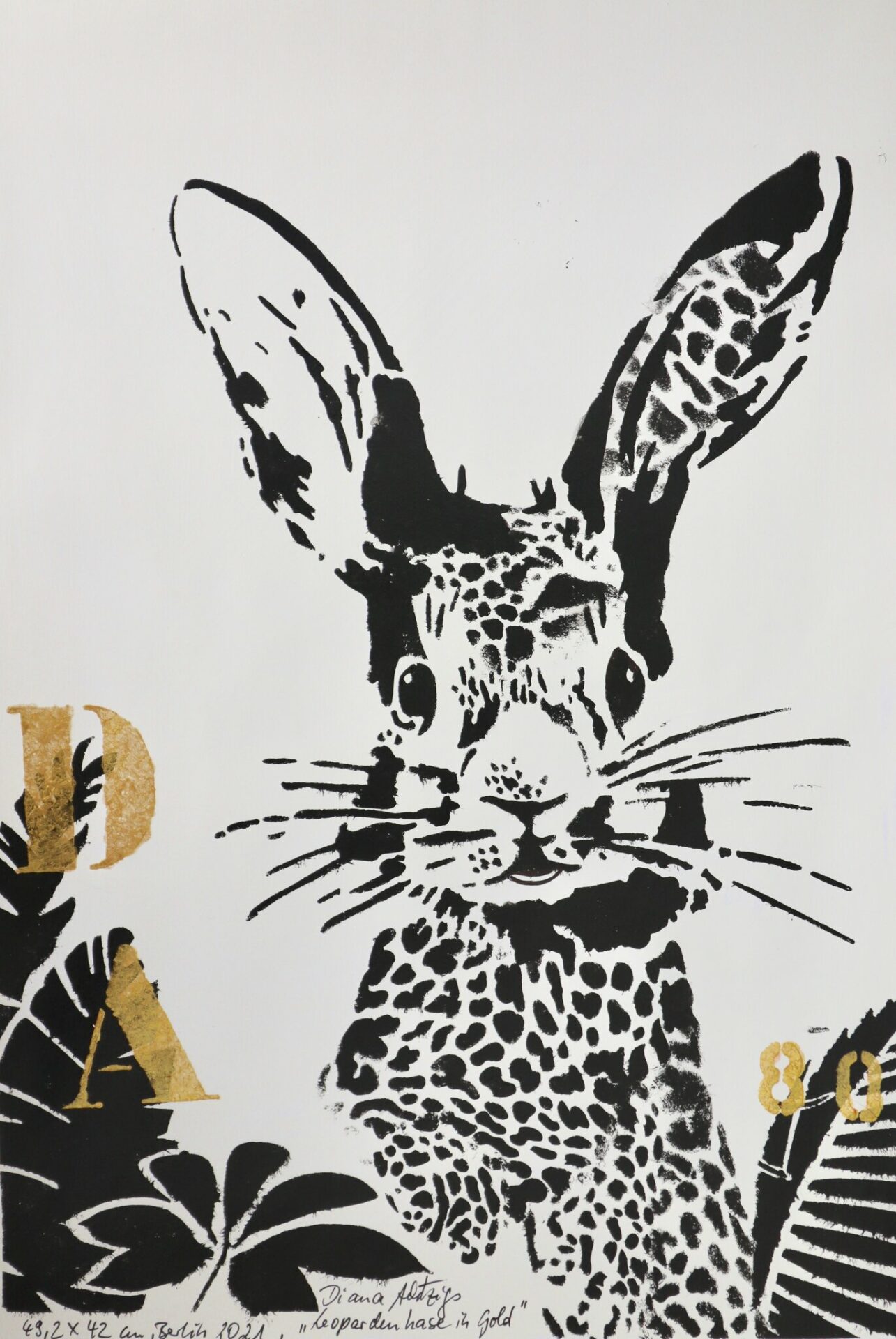 Diana Achtzig Hasen Acrylbild verkauft!