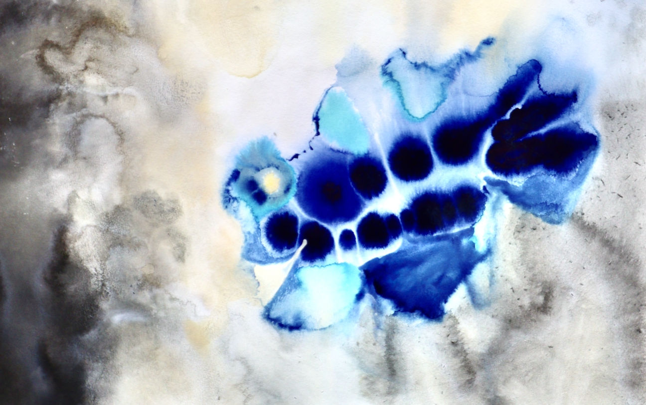 Tiefsee-Ästhetik & Fischmotive als originale Papierkunst: Acryltusche und moderne Tuschemalerei online kaufen – ruhig, zeitlos, handgefertigt.