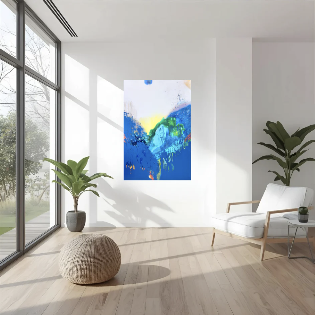 „Infinity Gold“ von Diana Achtzig – abstraktes Acrylbild auf recycelter Leinwand, naturinspirierte Farben, vielschichtig, jetzt im Artsele entdecken!